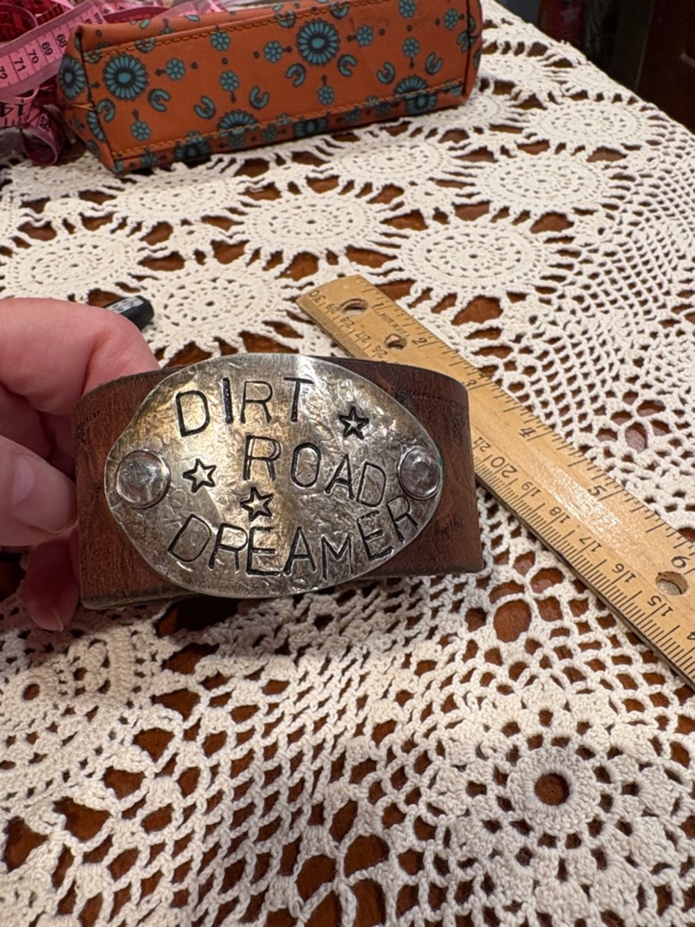 custom leather bracelet